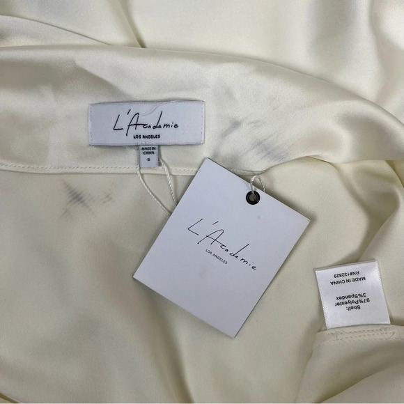 NWT L'Academie Revolve Rumi Low Back Maxi Dress in Ivory Size S - Picture 9 of 10